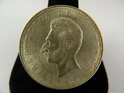 Ecuador 1944 5 Sucres - Silver Coin (2) • $30