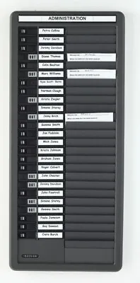 £49.99 • Buy Staff In Out Message Board For Reception 25 Names - Fire Drill 