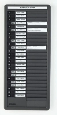 £49.99 • Buy Staff In Out Message Board For Reception 25 Names - Fire Drill 