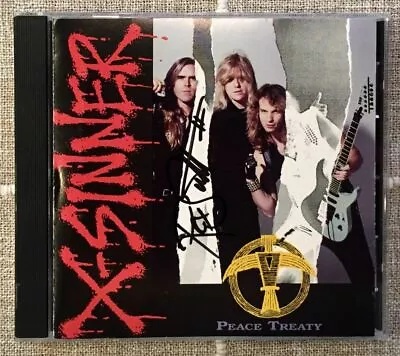 X-Sinner - Peace Treaty (Original 1991 Pakaderm Records CD) Signed By Rex Scott • $69.97