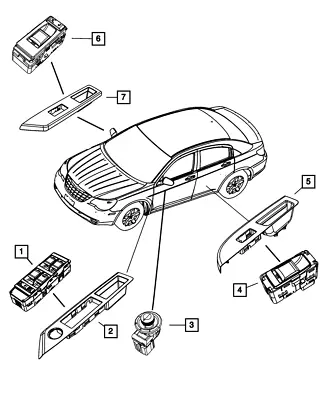 Genuine Mopar Window And Door Lock Switch 4602786AA • $32.50