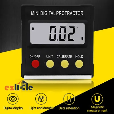 Magnetic Bevel Level Digital Protractor Measure Inclinometer Angle Finder Gauge • £14.37