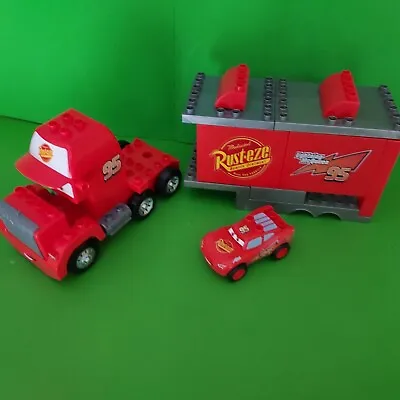 MEGA BLOKS DISNEY PIXAR 'CARS' #7769 MACK & LIGHTNING McQUEEN PARTIAL SET • $19.99