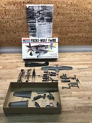 Vintage 1965 Monogram 1/48 Scale Focke-Wulf Fw190 Model Airplane Kit  B-1 • $9.99