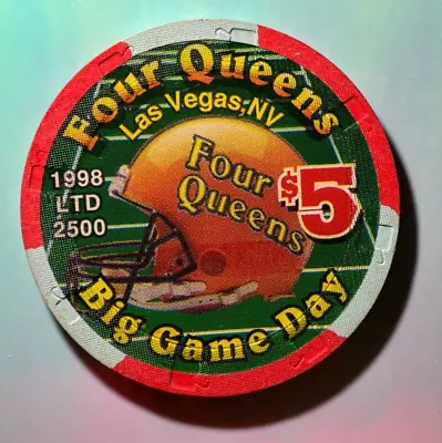 ⚡️❄️ Casino Chip OMG 😳 $5 Four Queens Big Game Day Las Vegas ⚡️❄️⚡️❄️ • $1