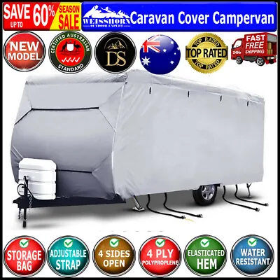 New 14FT 15FT 16FT CARAVAN CAMPERVAN COVER Pop Top Waterproof Heavy Duty Camper • $114.17