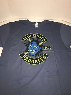 Acid Cigars MC Brooklyn Devil Tee Shirt Blue 2XL New • $24.99