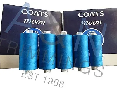 £9.79 • Buy Coats Moon Tkt120 Box Of 10*1000 Yard Reels Colours Spun Polyester Sewing Thread