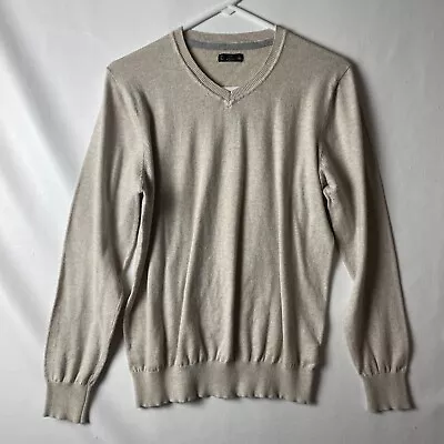 Leftie's Sweater Mens Large Beige Long Sleeve V-Neck Pullover • $9.97