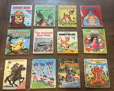 LOT OF 12 VINTAGE HARDCOVER CHILDREN'S BOOKS - 50s-70s Disney Golden Whitman • $17.85