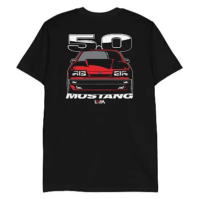Foxbody 5.0 Ford Mustang 4 Eye Red T-Shirt • $17.50