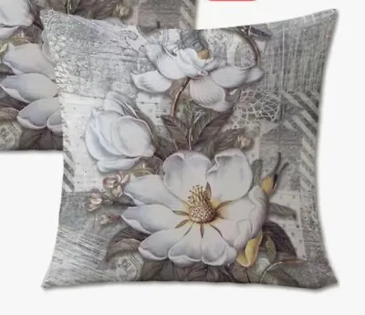 Magnolia Floral Spring Easter Throw Pillow Cover Holiday HOME Decor Double Sided • $13.08