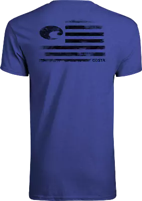 40% Off Costa Del Mar Pride Flag Short Sleeve T-shirt- Royal Blue - Free Ship • $14.95