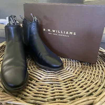 RM WILLIAMS BLACK - ADELAIDE LEATHER BOOT WOMENS AU Size 5.5 • $75