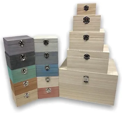 £10.50 • Buy Large Engraved Square Wooden Boxes Small Personalised Wood Keepsake Trinket Box