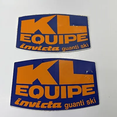 2x Vintage 1980-1984 Invicta KL EQUIPE Guanti Ski Equipment Helmet Sticker • $12.99