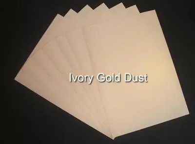 A4 Ivory Gold Dust Shimmer Card  Double Sided Card • £1.75