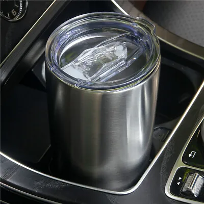 $22.85 • Buy Thermos Tumbler Car Coffee Mug Insulated Silver Tea Cup Spill Free Lid 20oz #FJ4