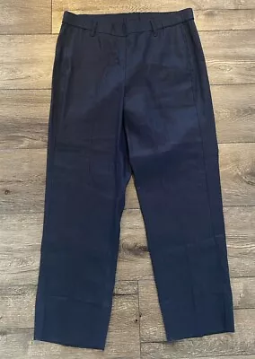 NWT J.Jill Linen Stretch Pull On Pants Navy Blue Medium M New • $29.74