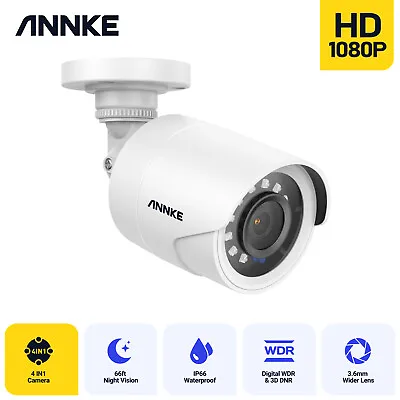 ANNKE 1080P White Bullet Security Camera Home CCTV System Night Vision Outdoor • $24.69