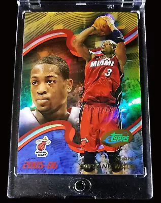 DWYANE WADE ETOPPS REFRACTOR MIAMI HEAT HOF With New Case • $9.89