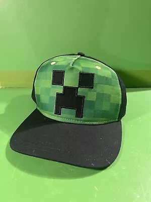 Minecraft Creeper Hat Snapback Flatbrim Youth Size Cap OSFM 2020 • $7