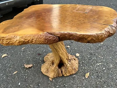 Vintage Small Burl (Birdseye Maple?) Wood Side / End Table • $650