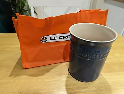 Le Creuset Blue / Navy Stoneware Small Utensil Jar 1l • £25