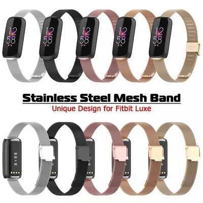 For Fitbit Luxe Stainless Steel Mesh Band Strap Smart Watch Loop Bracelet • $9.48