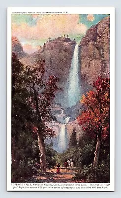 Postcard California Yosemite CA Fals Mariposa County 1910s Unposted Divided • $6