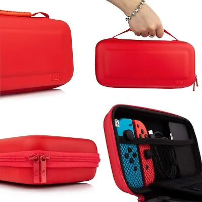Carry Case Nintendo Switch Travel Carry Shell Pouch For Console Accessories RED • $76.99