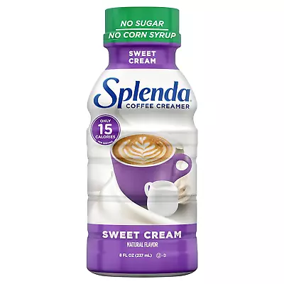 Splenda Sugar Free Low Calorie Sweet Cream Coffee Creamer 8 Fl Ounces Bottle • $5.25