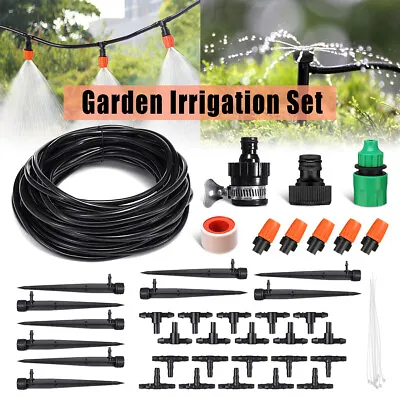 50ft Drip Irrigation System Plant Timer Self Garden Watering Hose Spray Kit USA • $7.99
