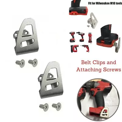 Belt Hook And Screw Set For Milwaukee 18V Compact Brushless Hammer Drill/Driver • £6.88