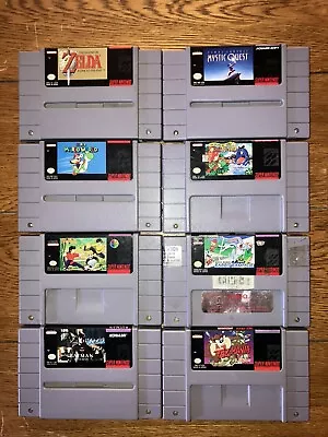 SNES Super Nintendo Game Lot Of 8 LOOK! Zelda Yoshi’s Island  • $120