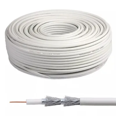 RG6 Coaxial Cable Double Shielded Coax Lead For TV Sky Freeview Satellite Aerial • £6.94