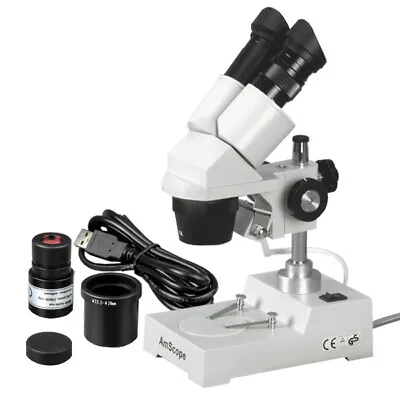 AmScope 20X-40X-80X Sharp Stereo Microscope + 2MP USB Camera • $248.99