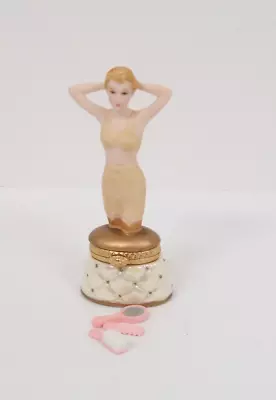 Porcelain Hinged Box PHB Collection Midwest Cannon Falls 1930’s Lingerie • $22.99