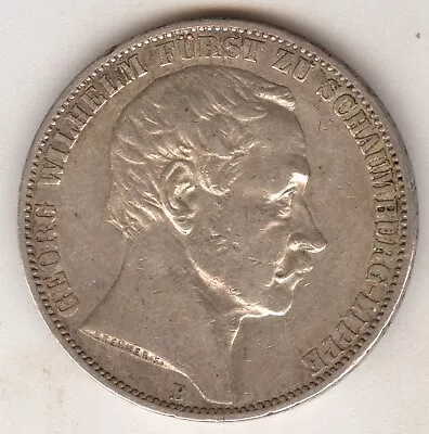 1860 THALER + Schaumburg-Lippe + SILVER + LOW MINTAGE COIN + No Reserve! • $1.25