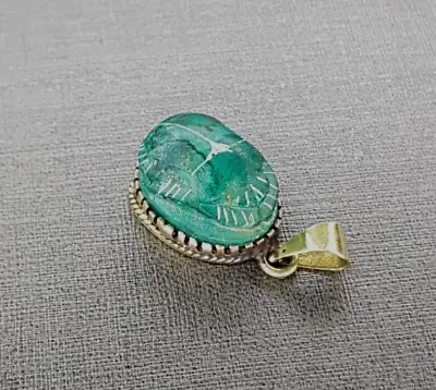 Marvelous Ancient Egyptian Scarab Beetle Pendant 4cm • $95