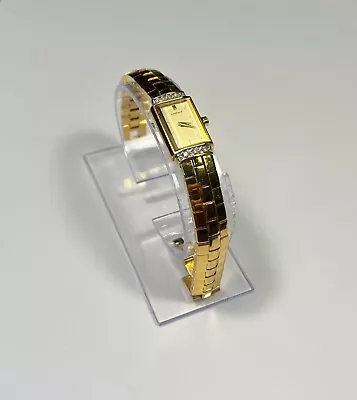 Vintage Ladies Seiko LaSalle 23KGP & Diamonds Quartz New Battery Works Well • $199.99