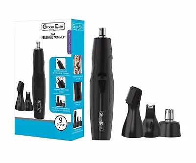 Wahl 5608-217 GroomEase 3 In 1 Personal Nose Nasal Ear Eyebrow Hair Trimmer NEW • $22.25