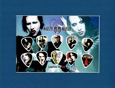 Marilyn Manson Matted Picture Guitar Pick Set Limited The Dope Show Coma White • $25.50