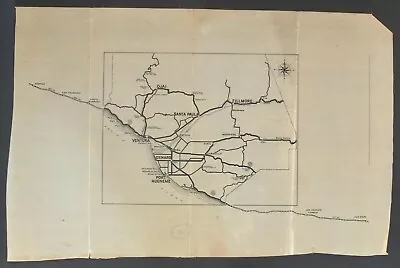 Antique Original Map Of Ventura County California 22  X 35.5  • $300