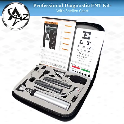 NEW HUMAN & VETERINARY ENT Medical Otoscope Opthalmoscope SET Diagnostic Kit LED • $36.99