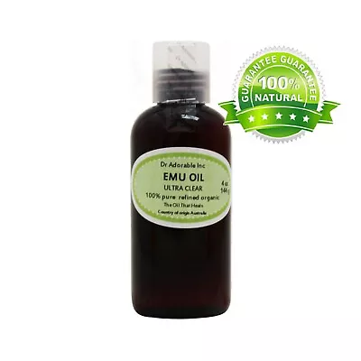 Ultra Clear Emu Oil By Dr.adorable 100% Pure Organic Natural   2 Oz Up To 7 Lb • $23.49