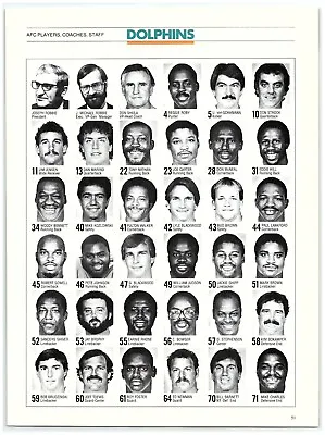 Super Bowl XIX 19 Miami Dolphins Players Coaches Staff Magazine CLIPPING Photo • $11.50