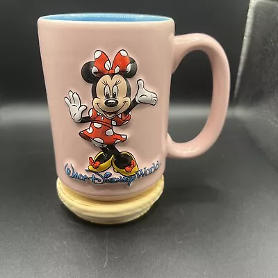 Walt Disney World Pink Authentic Minnie Mouse 3D 16 Oz Collectible Ceramic Mug • $18.49