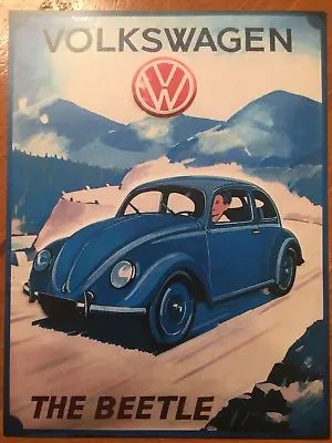 Tin Sign Vintage Volkswagen The Beetle VW • $15