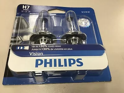 Philips H7 Vision Upgrade HeadLight Bulb 2-Pack H7PRB2 • $22